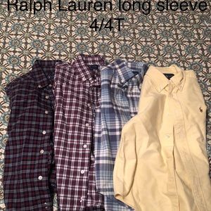 (4) Ralph Lauren long sleeve toddler